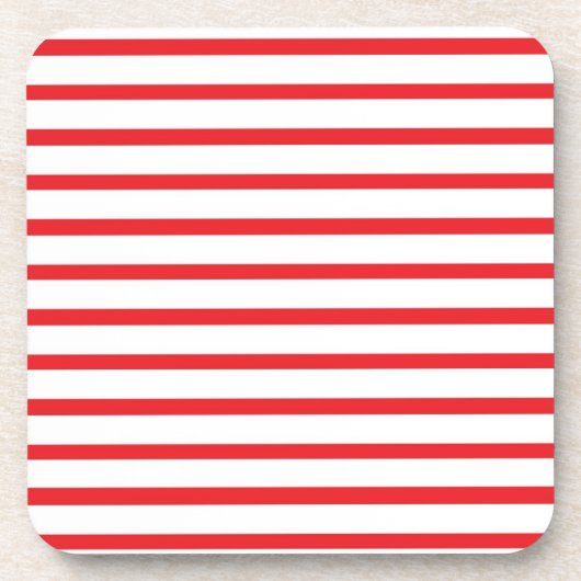 Rouge et blanc barre des dessous de verre (Devant)