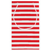 Rouge et blanc barre le sac de cadeau (Dos)