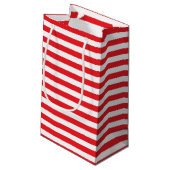 Rouge et blanc barre le sac de cadeau (Dos Angle)