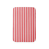Rouge et blanc barre le tapis de bain (Devant (Vertical))