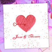 Rouge et blanc Cute Love Heart Valentines Cartes d