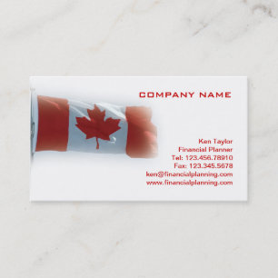 Rouge et blanc de carte de visite de drapeau du