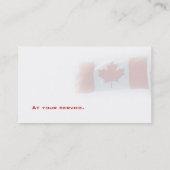 Rouge et blanc de carte de visite de drapeau du (Dos)