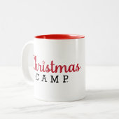 Rouge et blanc de tasse de camp de Noël (Devant gauche)