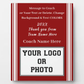 Rouge et blanc, Entraîneurs Plaques avec photo d'é (Devant)