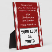 Rouge et blanc, Entraîneurs Plaques avec photo d'é (Côté)