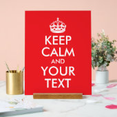 Rouge et blanc Gardez le calme et votre texte (Mariage)