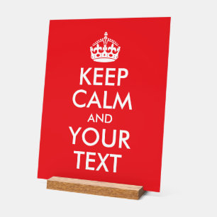 Rouge et blanc Gardez le calme et votre texte