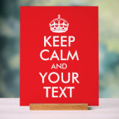 Rouge et blanc Gardez le calme et votre texte (Neutre)