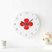 Rouge et blanc > Horloges de cuisine à fleurs (Maison)