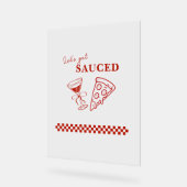 Rouge et blanc Obtenons la soucoupe Bachelorette (Angle)