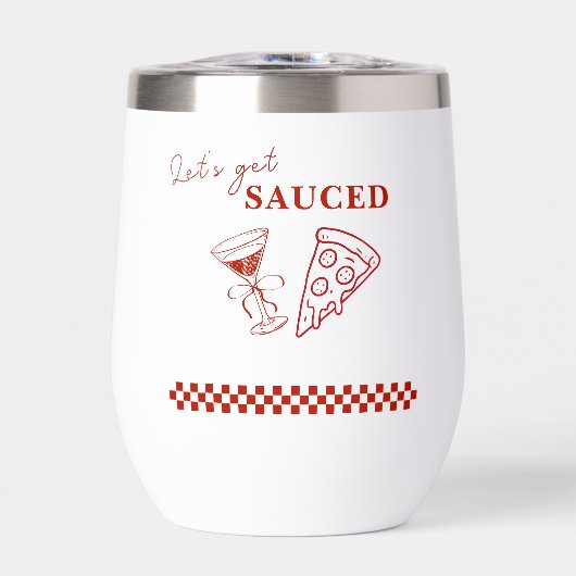 Rouge et blanc Obtenons la soucoupe Bachelorette (Avant)