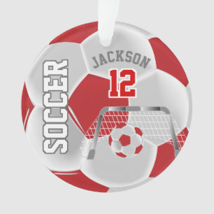 Rouge et blanc Personnaliser le ballon de football