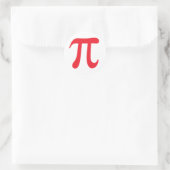 Rouge et blanc pi mathématique symbole autocollant (Sac)