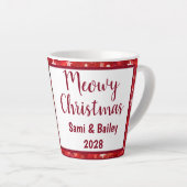 Rouge et blanc Star Holiday Latte Mug (Angle droit)