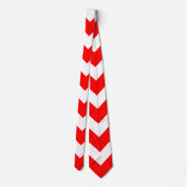 Rouge et blanc Taille géante Chevron Cravate (Dos)