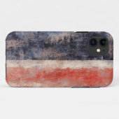 Rouge et bleu brosse Abstrait iPhone 11 Coque (Dos (Horizontal))