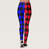 Rouge et bleue punk Legging (Dos)