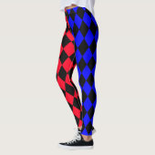 Rouge et bleue punk Legging (Gauche)