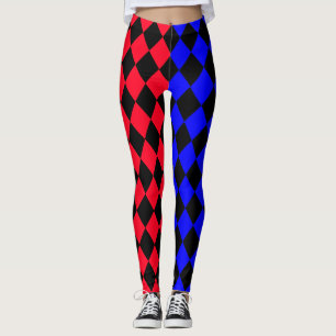 Rouge et bleue punk Legging