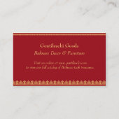 Rouge et carte de visite d'or (Dos)