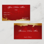 Rouge et carte de visite d'or (Devant / Derrière)