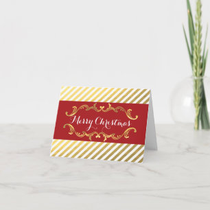 Rouge et carte rayée de cru de vacances de Noël