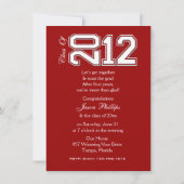 Rouge et classe d'or des invitations 2012 (Dos)