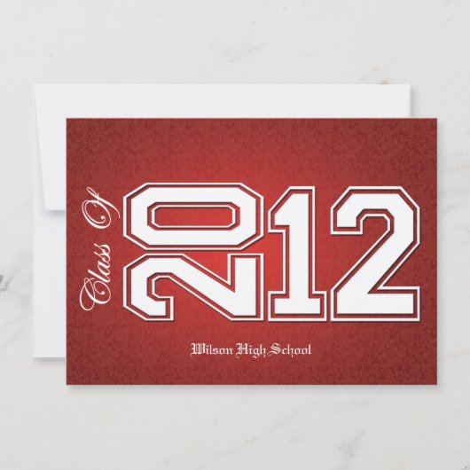 Rouge et classe d'or des invitations 2012 (Devant)