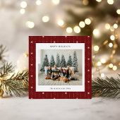 Rouge Et Crème Étoiles Papier Peint Photo Carte De