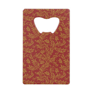 Rouge et motif floral d'or