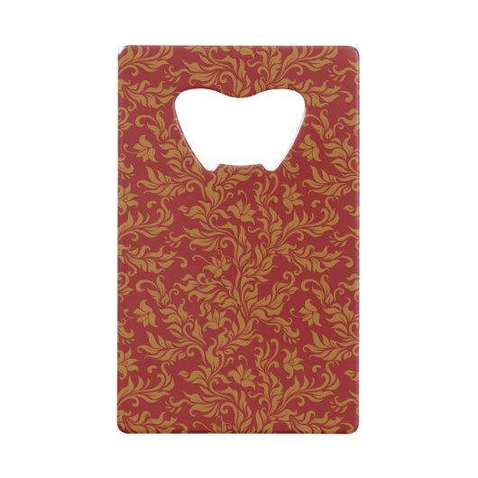 Rouge et motif floral d'or (Devant)