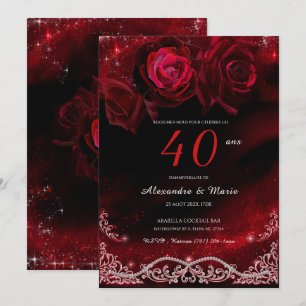 Rouge et Noir 40e Huwelijksjubileum Kaart