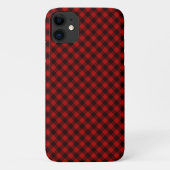 Rouge et noir coque iphone de Buffalo Rustique Pla (Dos)
