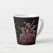 Rouge et noir Design 12 oz Latte Mug (Angle droit)