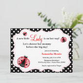 Rouge et noir - invitation de baby shower de (Debout devant)