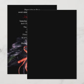 Rouge et noir Masquerade Sweet 16 Ball Invitation (Devant / Derrière)