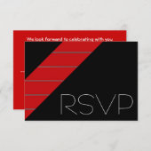 Rouge et noir Rayé RSVP (Devant / Derrière)