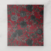 Rouge et noir Rose gothique Mariage Cartes de Plac (Intérieur déplié)