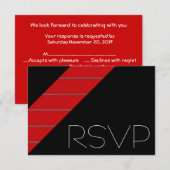 Rouge et noir RSVP rayé (Devant / Derrière)