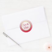 Rouge et or Enregistrer la date Mariage Stickers (Enveloppe)