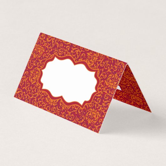 Rouge et or Renaissance Tudor Damask Floral (Front)