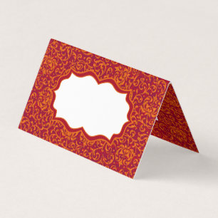 Rouge et or Renaissance Tudor Damask Floral