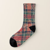 Rouge et rose écossais Sakura Tartan moderne (Gauche - extérieur)