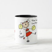 Rouge et tasse de pom-pom girl d'or (Centre)