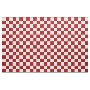 Rouge et tissu vérifié par blanc
