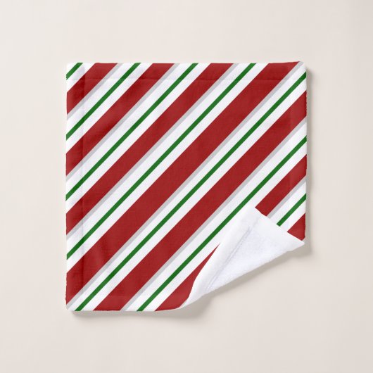 Rouge et vert (Gant de toilette)