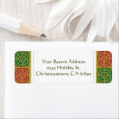 Rouge et vert Fleur de Lis Étiquettes de adresse p (En situation)