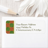 Rouge et vert Fleur de Lis Étiquettes de adresse p (En situation)
