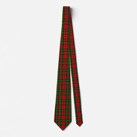 Rouge et vert Kerr Tartan Plaid Cravate (Devant)
